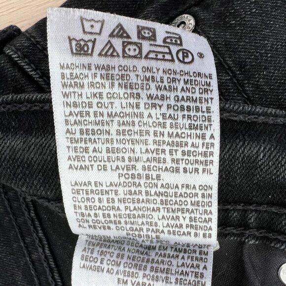 Levi's Women's Black Tag 505 Straight Leg Stretch Denim w/ Pocket Detail Size 12 - Picture 10 of 16